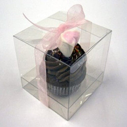 10 Piece Pack -PVC Clear See Through Plastic 15cm Square Cube Box - Large Bomboniere Product Exhibition Gift Kings Warehouse 