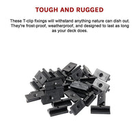 100 Composite Decking Hidden Fixing Fasteners Plastic T Clips & Screws Home & Garden KingsWarehouse 