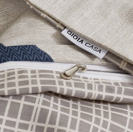 100% Cotton Oliver Reversible Printed Quilt Cover Set - King Size Home & Garden Kings Warehouse 