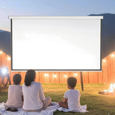 100" Electric Motorised Projector Screen TV +Remote Audio & Video Kings Warehouse 