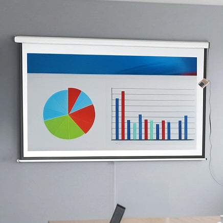 100" Electric Motorised Projector Screen TV +Remote Audio & Video Kings Warehouse 