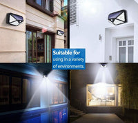 100 Waterproof LED Motion Sensor Solar Security Lights Outdoor (2pack) Kings Warehouse 