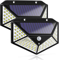 100 Waterproof LED Motion Sensor Solar Security Lights Outdoor (2pack) Kings Warehouse 