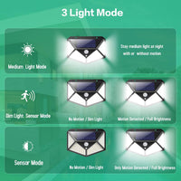 100 Waterproof LED Motion Sensor Solar Security Lights Outdoor (2pack) Kings Warehouse 