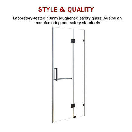 100 x 200cm Wall to Wall Frameless Shower Screen 10mm Glass By Della Francesca Kings Warehouse 