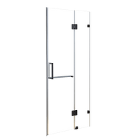 100 x 200cm Wall to Wall Frameless Shower Screen 10mm Glass By Della Francesca Kings Warehouse 