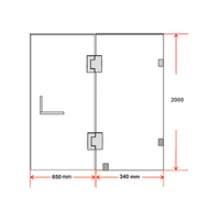 100 x 200cm Wall to Wall Frameless Shower Screen 10mm Glass By Della Francesca Kings Warehouse 