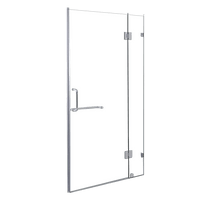 100 x 200cm Wall to Wall Frameless Shower Screen 10mm Glass By Della Francesca Kings Warehouse 