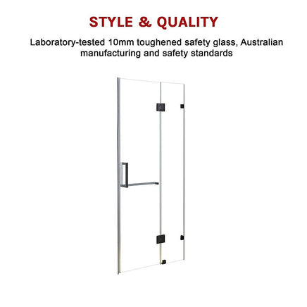 100 x 200cm Wall to Wall Frameless Shower Screen 10mm Glass By Della Francesca Kings Warehouse 