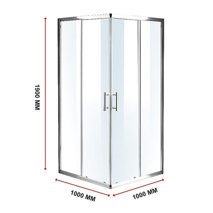 1000 x 1000mm Sliding Door Nano Safety Glass Shower Screen By Della Francesca Furniture Kings Warehouse 