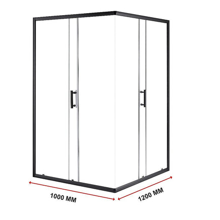 1000 x 1200mm Sliding Door Nano Safety Glass Shower Screen By Della Francesca Furniture Kings Warehouse 