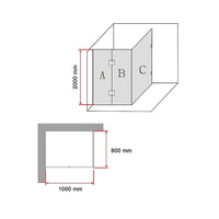 1000 x 800mm Frameless 10mm Glass Shower Screen By Della Francesca Kings Warehouse 