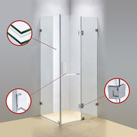 1000 x 800mm Frameless 10mm Glass Shower Screen By Della Francesca Kings Warehouse 
