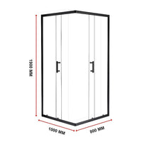 1000 x 800mm Sliding Door Nano Safety Glass Shower Screen By Della Francesca Furniture Kings Warehouse 
