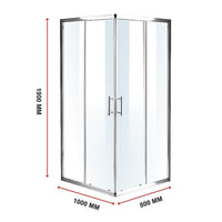 1000 x 800mm Sliding Door Nano Safety Glass Shower Screen By Della Francesca Furniture Kings Warehouse 