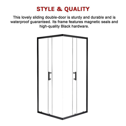 1000 x 800mm Sliding Door Nano Safety Glass Shower Screen By Della Francesca Furniture Kings Warehouse 