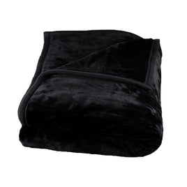 1000GSM Luxury Quality 2 Ply Mink Blanket Black 200 x 240 cm Home & Garden Kings Warehouse 