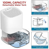 1000ML Mini Dehumidifier Portable Air Dryer Office Moisture Absorber Machine Appliances Kings Warehouse 