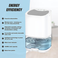 1000ML Mini Dehumidifier Portable Air Dryer Office Moisture Absorber Machine Appliances Kings Warehouse 