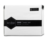 1000TC Cotton Rich SHEET SET - KING SINGLE Home & Garden Kings Warehouse 