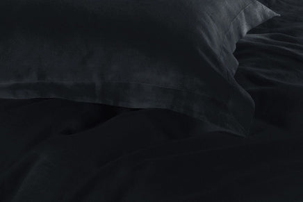 1000TC Tailored King Single Size Black Duvet Quilt Cover Set Home & Garden Kings Warehouse 