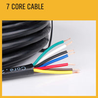 100M 7 Core Wire Cable Trailer Cable Automotive Boat Caravan Truck Coil V90 PVC Auto Accessories Kings Warehouse 