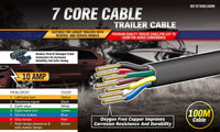 100M 7 Core Wire Cable Trailer Cable Automotive Boat Caravan Truck Coil V90 PVC Auto Accessories Kings Warehouse 