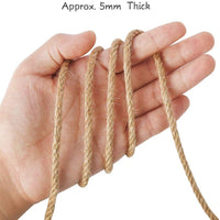 100m Sisal 5mm Rope Natural Twine Cord Thick Jute Hemp Manila Crafting Home Decor Kings Warehouse 