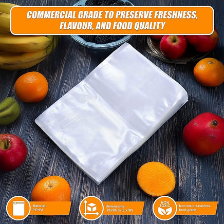 100x Vacuum Sealer Bags Food Storage Saver Heat Seal Cryovac 20cm x 30cm Home & Garden Kings Warehouse 