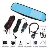 1080P Rear View Reversing Mirror 4.3'' Front And Rear DVR Car Dash Camera Dual Lens Kings Warehouse 