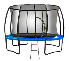 10ft Trampoline Free Ladder Spring Mat Net Safety Pad Cover Round Enclosure Blue Kings Warehouse 