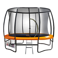 10ft Trampoline Free Ladder Spring Mat Net Safety Pad Cover Round - Orange Kings Warehouse 