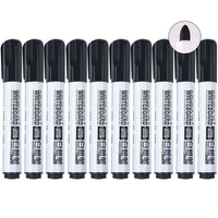 10Pack White Board Markers Erase Marker Bullet Tip Black Ink Kings Warehouse 