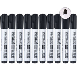 10Pack White Board Markers Erase Marker Bullet Tip Black Ink Kings Warehouse 