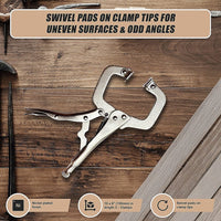 10pc Heavy Duty Steel C-Clamps 6" Mig Welding Locking Plier Vice Grip Tools Kings Warehouse 