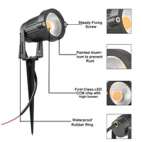 10PCS 12V LED Waterproof Outdoor Garden Spotlights Landscape Light Flood Lights Kings Warehouse 