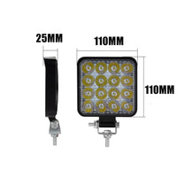 10PCS 80W CREE FLOOD LED Work Lights 12V Boat Camping Square 4inch Bar Home & Garden Kings Warehouse 