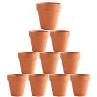 10x 6cm Flower Pot Pots Clay Ceramic Plant Drain Hole Succulent Cactus Nursery Planter Kings Warehouse 