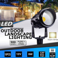 10X LED Spotlights Landscape Warm light Lamp Waterproof Outdoor Garden Yard 12V Home & Garden Kings Warehouse 