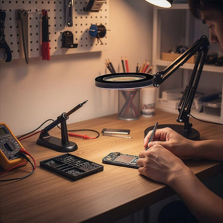 10X Magnifying Glass Desk Light Magnifier LED Lamp Reading Lamp With Base Home & Garden Kings Warehouse 