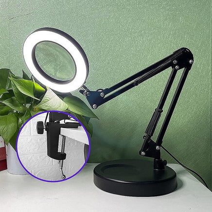10X Magnifying Glass Desk Light Magnifier LED Lamp Reading Lamp With Base Home & Garden Kings Warehouse 