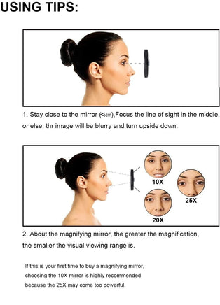 10X Magnifying Mirror and Eyebrow Tweezers Kit for Travel Kings Warehouse 