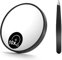 10X Magnifying Mirror and Eyebrow Tweezers Kit for Travel Kings Warehouse 