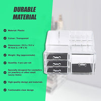 11 Drawers Clear Acrylic Tower Organiser Cosmetic jewellery Luxury Storage Cabinet Health & Beauty Kings Warehouse 