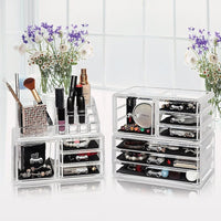 11 Drawers Clear Acrylic Tower Organiser Cosmetic jewellery Luxury Storage Cabinet Health & Beauty Kings Warehouse 