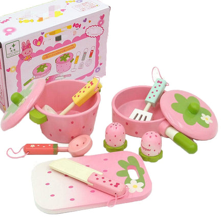 11 Pieces Kids Wooden Kitchen Play Set Baby & Kids Kings Warehouse 