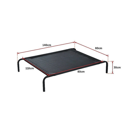 110 x 80cm Elevated Pet Sleep Bed Dog Cat Cool Cot Home Outdoor Folding Portable Pet Care Kings Warehouse 