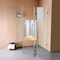 1100 x 900mm Frameless 10mm Glass Shower Screen By Della Francesca Kings Warehouse 