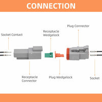 117PCS Deutsch Kit DT 2 Way Series Connector Plug Waterproof Auto Marine DT 2Pin Home & Garden Kings Warehouse 