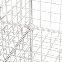 12 Cube Wire Grid Organiser Bookcase Storage Cabinet Wardrobe Closet White Furniture Kings Warehouse 